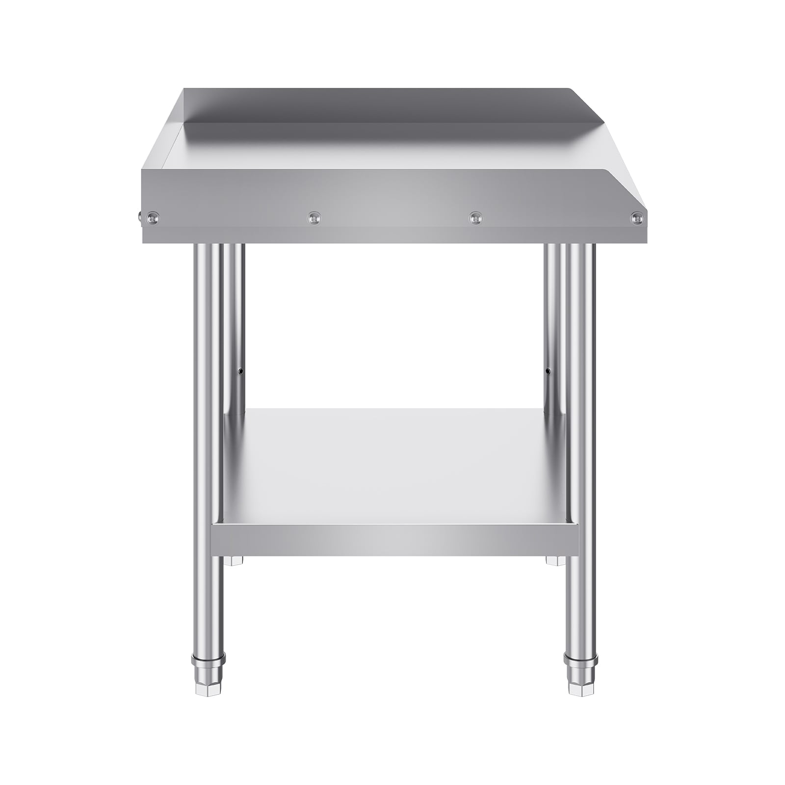 Stainless Steel Commercial Food Prep Work Table With Backsplash_voghion.com
